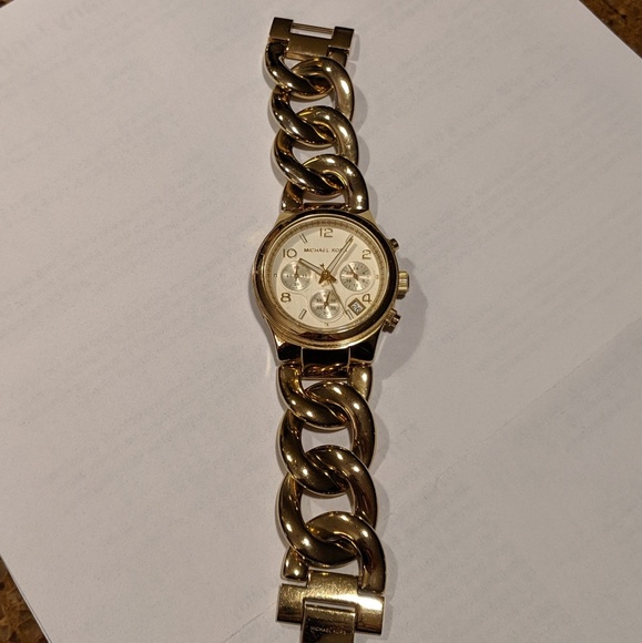 Michael Kors Accessories - Michael Kors Runway watch - gold tone